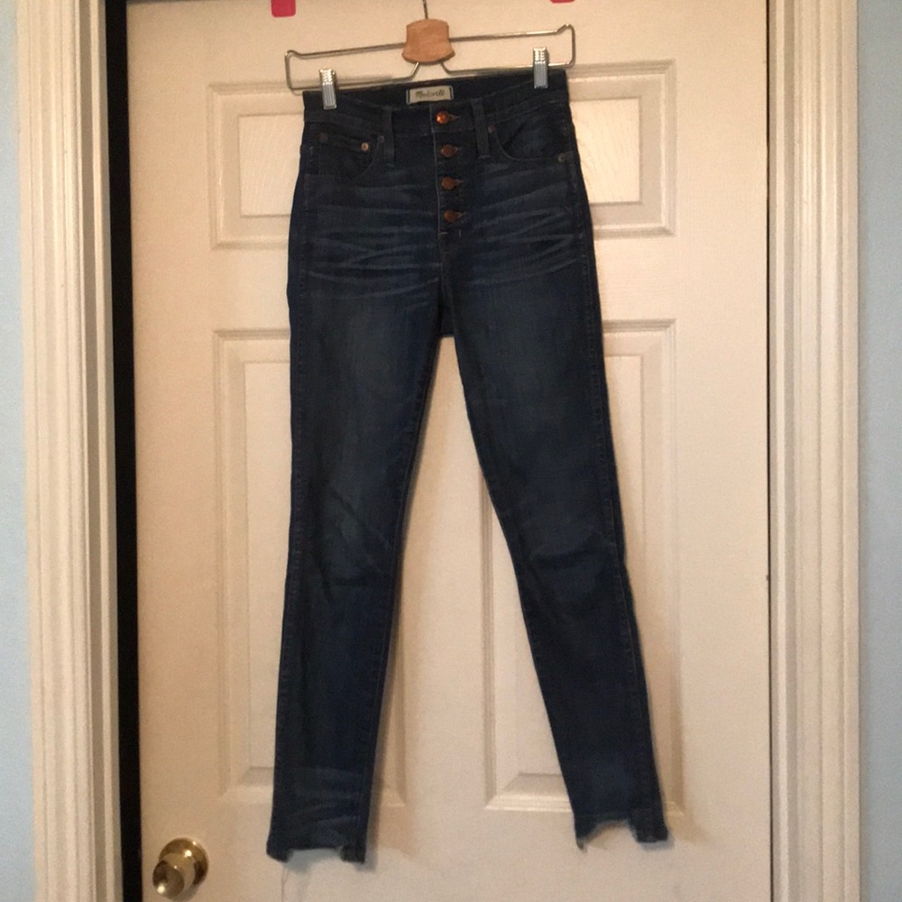 Madewell High Rise/Button Fly Skinnies